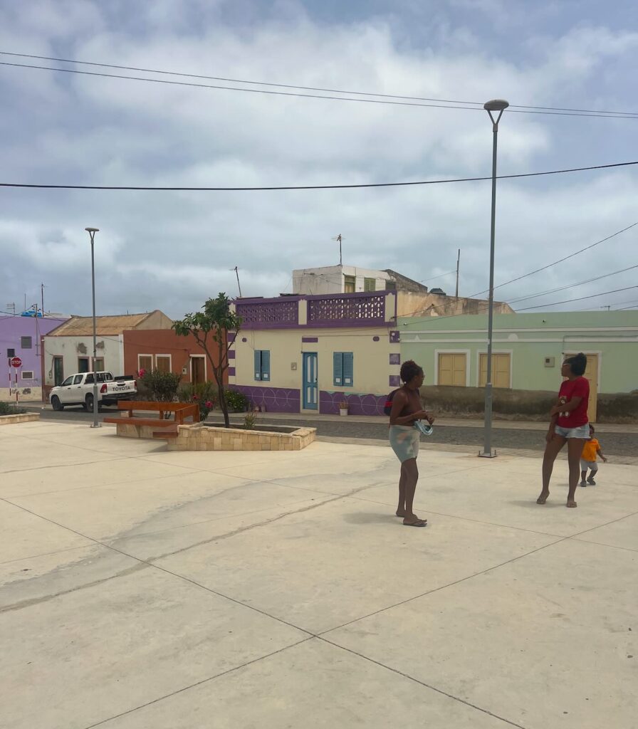 Piazza principale di Bofareira a Boa Vista Capo Verde