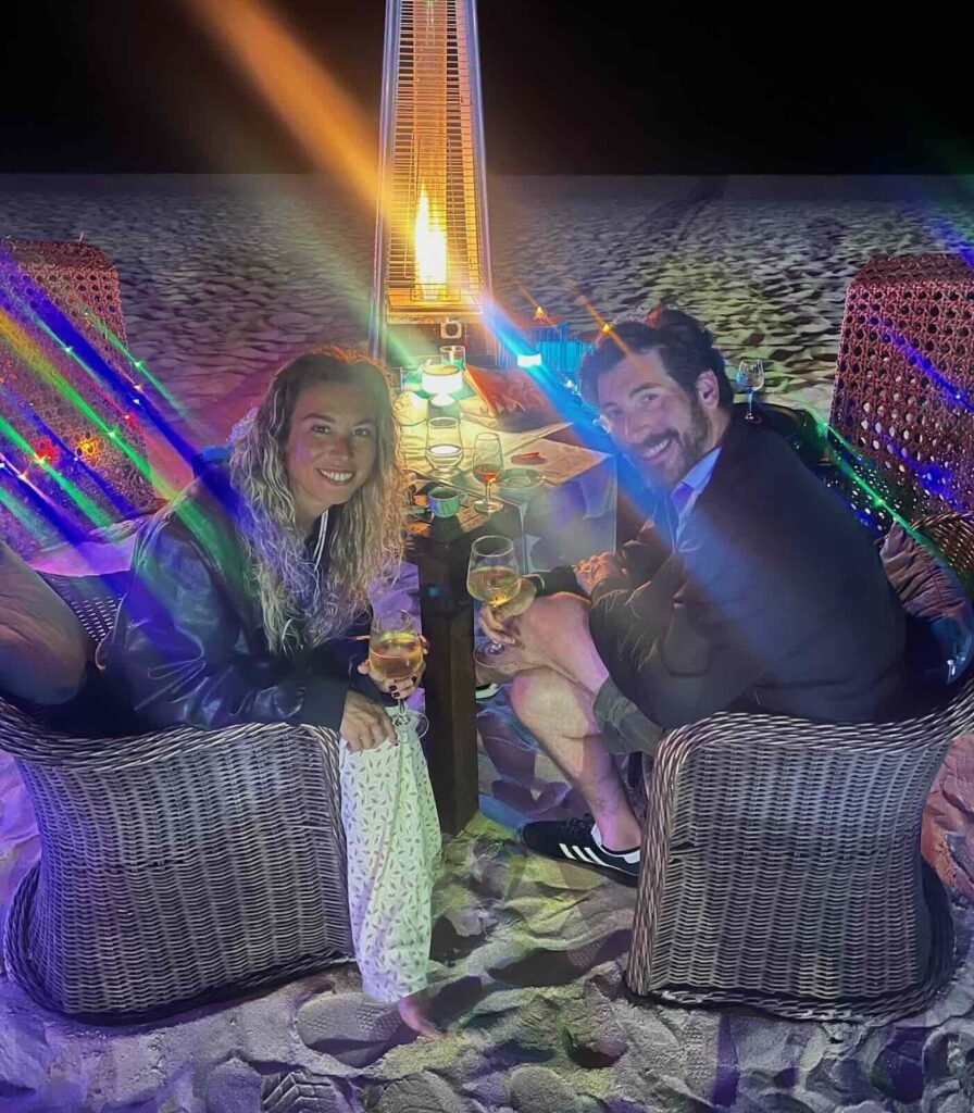 Cena al Bounty Beach Restaurant sulla spiaggia di Santa Maria a Sal Capo Verde