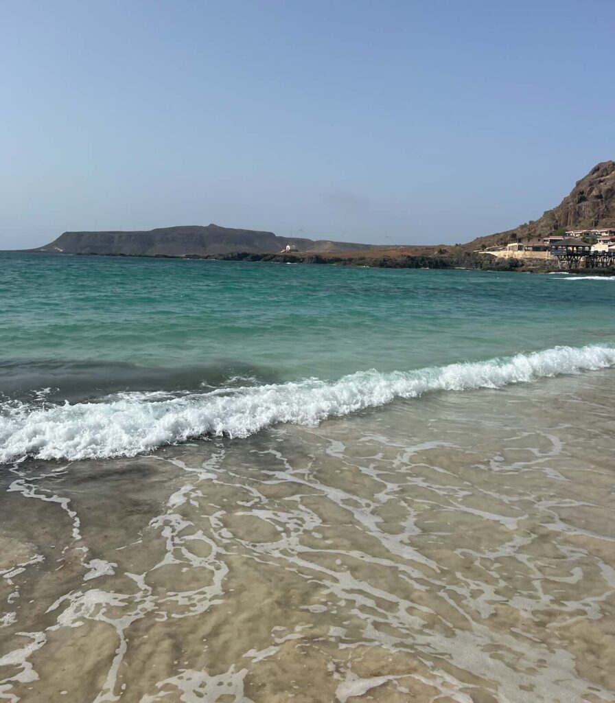 Spiaggia vicina alla Chiesa di Fátima a Boa Vista Capo Verde